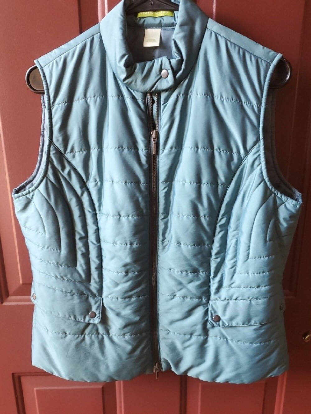 Sigrid Olsen Quilted Sleeveless Puffer Vest - Teal - Picture 3 of 10